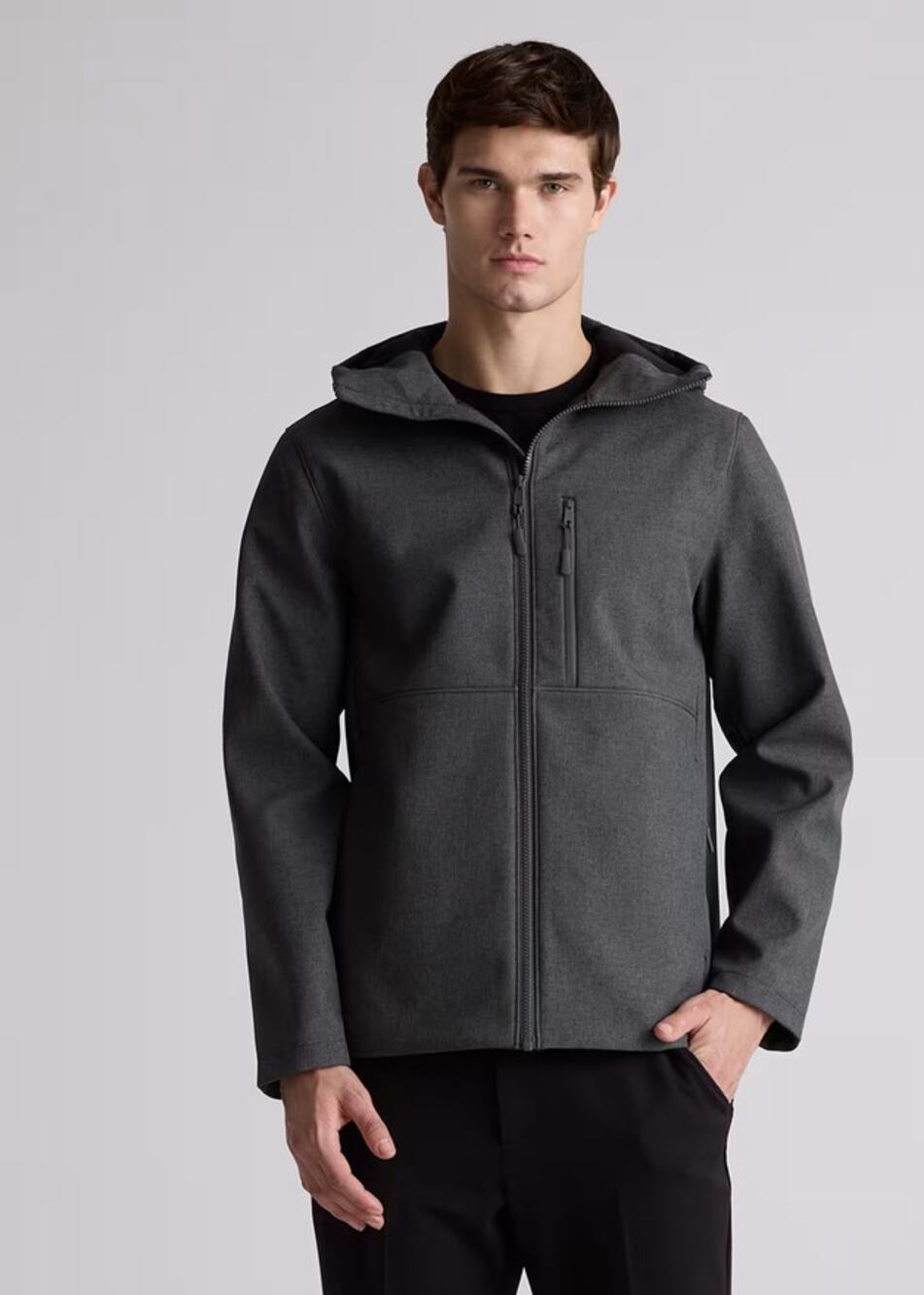 Quince Softshell Fleece-Lined Full-Zip Hooded Jacket Small NWT